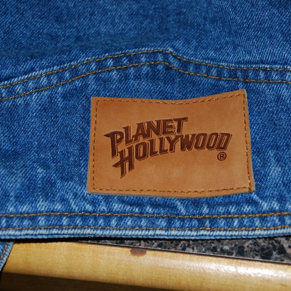 90's planet hollywood denim jacket childrens sizeL - Picture 6 of 7
